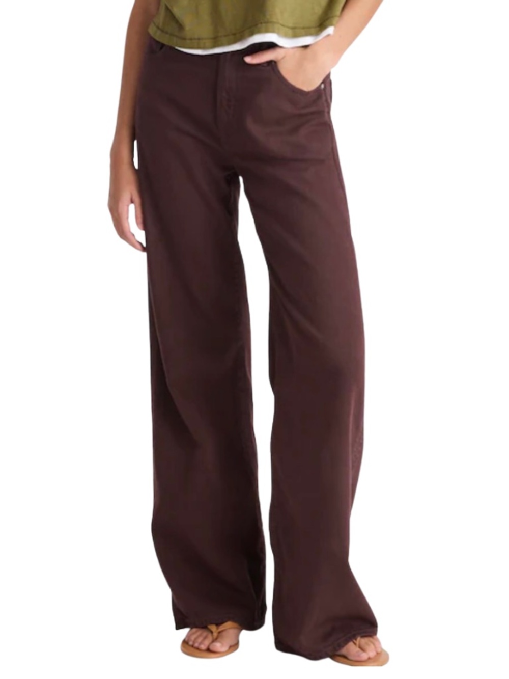 MADEWELL The Ultimate Wide-Leg Brown Jean $148 NWT sz 27